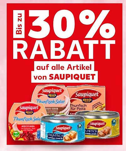 Bis zu 30% Rabatt auf alle Artikel von Saupiquet