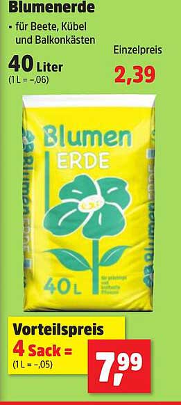 Blumenerde 40 Liter