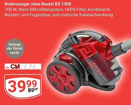 Bodenstaubsauger ohne Beutel BS 1308
