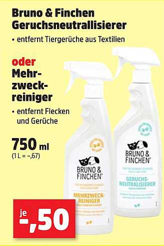 Bruno & Finchen Geruchsneutralisierer oder Mehrzweckreiniger
