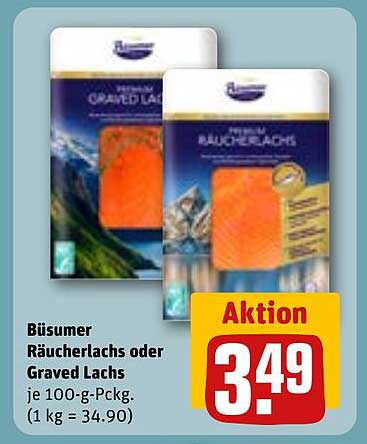 Büsumer Räucherfisch oder Graved Lachs je 100-g-Packung