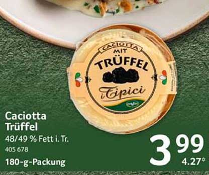 Caciotta mit Trüffel 180 g-Packung