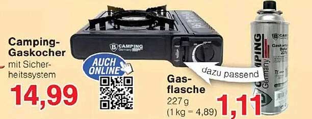 Camping-Gaskocher mit Sicherheitssystem