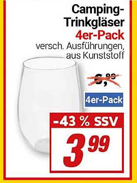 Camping-Trinkgläser 4er-Pack