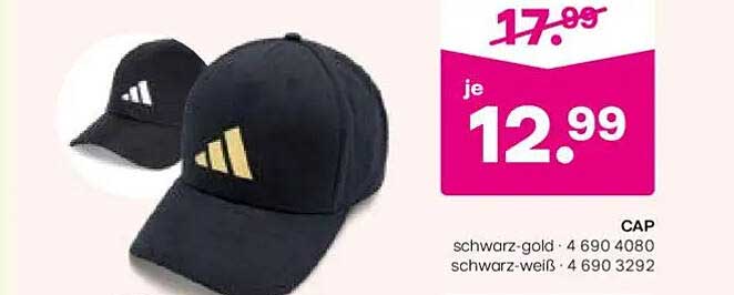 CAP von Adidas - Schwarz-Gold und Schwarz-Weiß