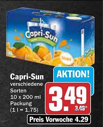 Capri-Sun verschiedene Sorten 10 x 200 ml Packung