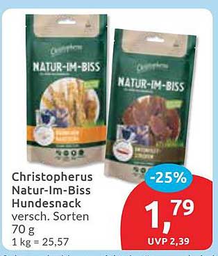 Christopherus Natur-Im-Biss Hundesnack 70 g - versch. Sorten