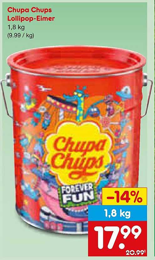 Chupa Chups Lollipop-Eimer 1,8 kg