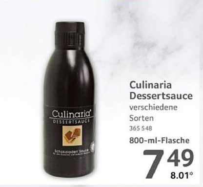 Culinaria Dessertsauce - verschiedene Sorten