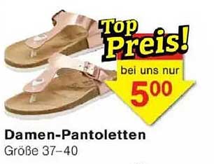 Damen-Pantoletten Größe 37-40