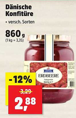 Dänische Konfitüre – Erdbeere, 860 g
