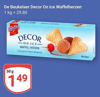 De Beukelaer Decor On Ice Waffelherzen 50 g