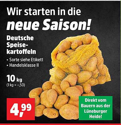 Deutsche Speisekartoffeln - 10 kg für nur 4,99 €
