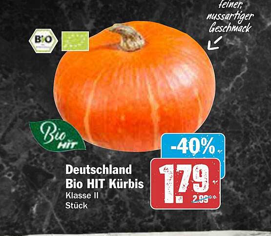 Deutschland Bio HIT Kürbis Klasse II Stück