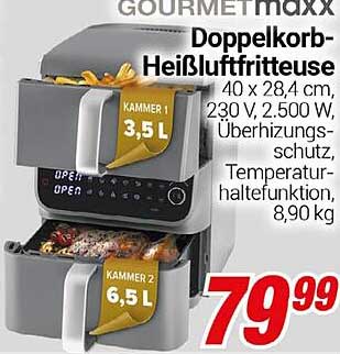 Doppelkorb-Heißeuftfritteuse