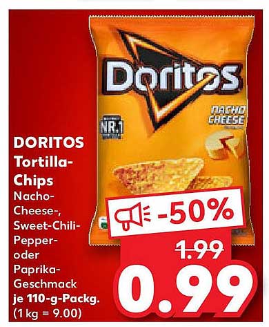 DORITOS Tortilla-Chips Nacho-Cheese, Sweet-Chili-Pepper oder Paprika-Geschmack