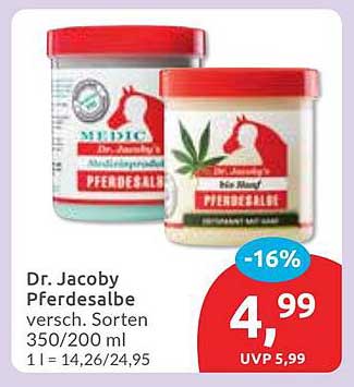 Dr. Jacoby Pferdesalbe, verschiedene Sorten 350/200 ml