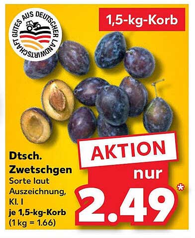Dt. Zwetschgen im 1,5-kg-Korb