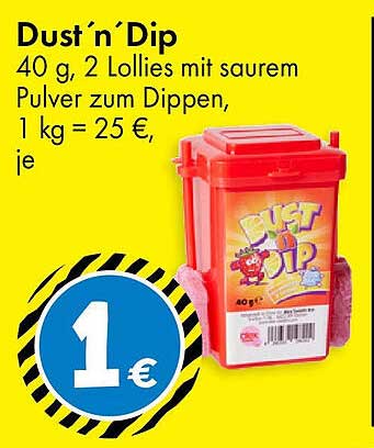 Dust ´n ´Dip - 2 Lollies mit saurem Pulver zum Dippen