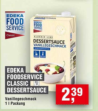 EDEKA FOODSERVICE CLASSIC DESSERTSAUCE VANILLEGESCHMACK 1 PACKUNG