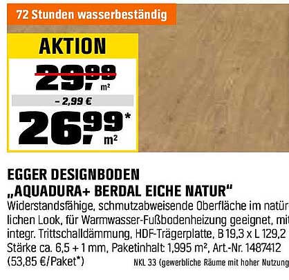 EGGER DESIGNBODEN „AQUADURA+ BERDAL EICHE NATUR“