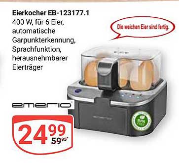 Eierkocher EB-123177.1 von Emerio - Perfekt für die Frühstückszeit!