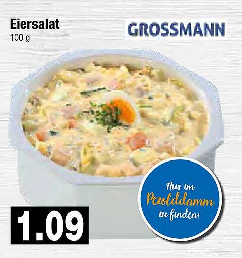 Eiersalat Grossmann 100 g nur 1,09 €!