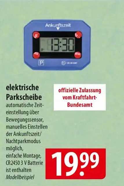 elektrische Parkscheibe