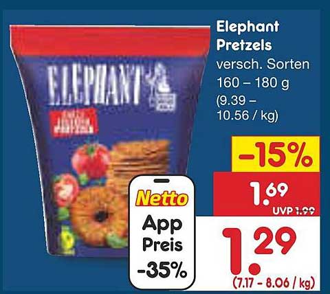 Elephant Pretzels - verschiedene Sorten 160 - 180 g
