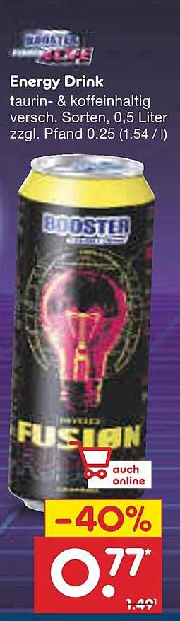 Energy Drink - Booster Fusion 0,5 Liter