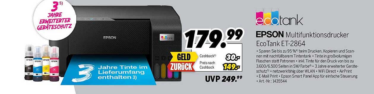 EPSON Multifunktionsdrucker EcoTank ET-2864