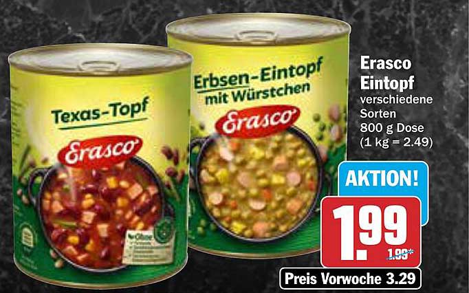 Erasco Eintopf verschiedene Sorten 800 g Dose
