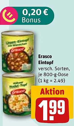 Erasco Eintopf, verschiedene Sorten, je 800-g-Dose