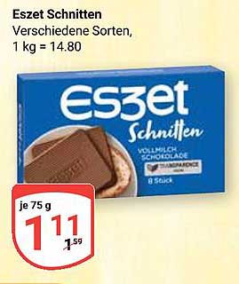 Eszet Schnitten - verschiedene Sorten, 1 kg = 14,80