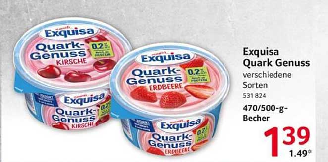 Exquisa Quark Genuss verschiedene Sorten