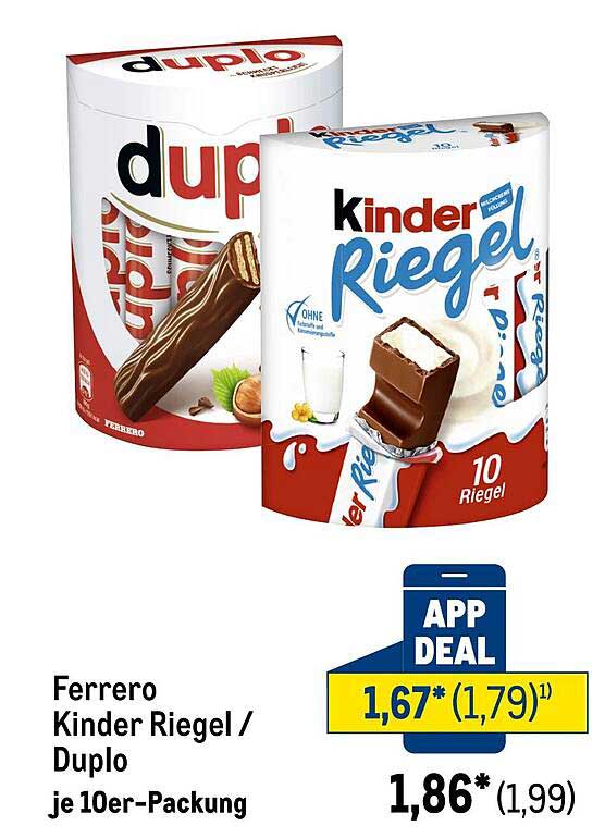 Ferrero Kinder Riegel / Duplo je 10er-Packung