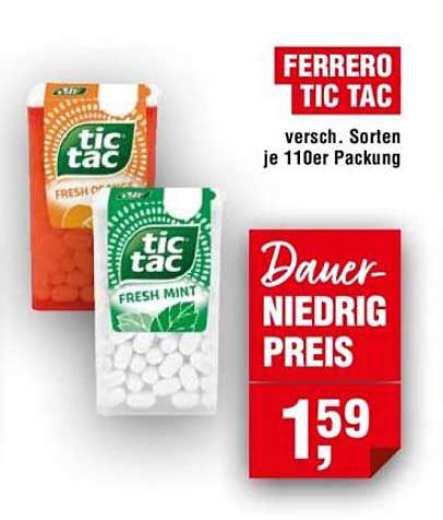 FERRERO TIC TAC - verschiedene Sorten je 110er Packung