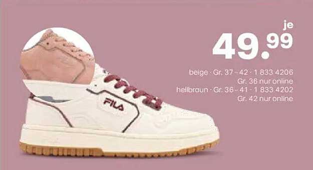 Fila Sneaker in Beige und Hellbraun für nur 49,99 €