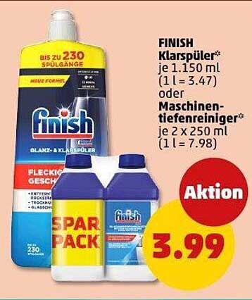FINISH Klarspüler und Maschinen-Tiefenreiniger im Sparpack