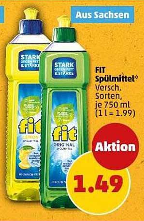 FIT Spülmittel - Verschiedene Sorten, je 750 ml