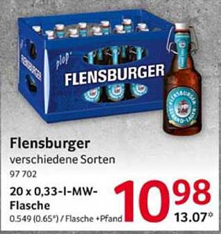 Flensburger 20 x 0,33-I-MW-Flasche – verschiedene Sorten
