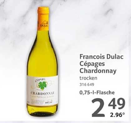 Francois Dulac Cépages Chardonnay trocken 0,75 l