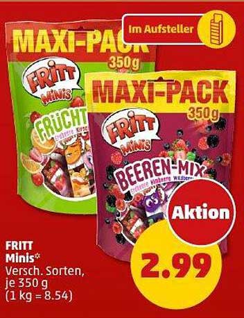FRITT Minis 350g – Saftige Fruchtvielfalt im Maxi-Pack