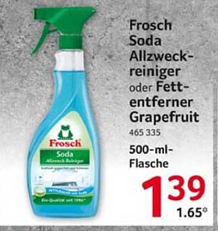 Frosch Soda Allzweckreiniger oder Fettentferner Grapefruit 500-ml-Flasche