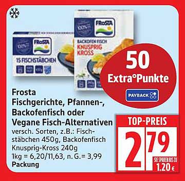 Frosta Fischgerichte, Backofenfisch oder Vegane Fisch-Alternativen