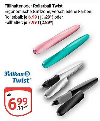 Füllhalter oder Rollerball Twist