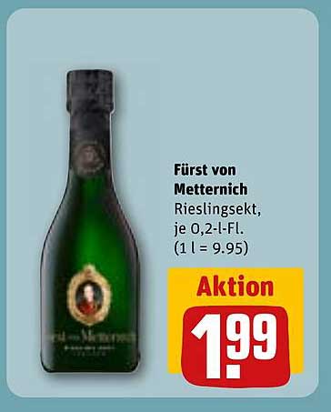 Fürst von Metternich Rieslingsekt, je 0,2-l-Fl.