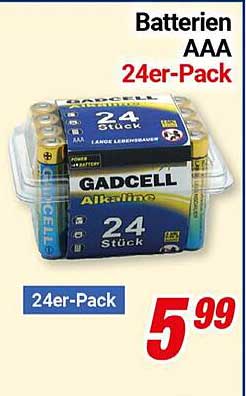 GADCELL Alkaline Batterien AAA 24er-Pack