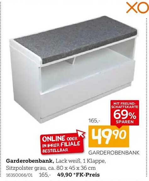 Garderobenbank