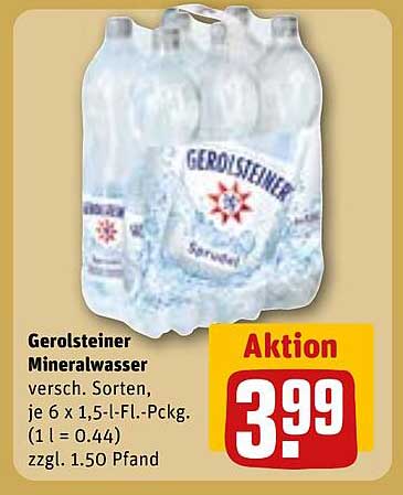 Gerolsteiner Mineralwasser 6 x 1,5 l